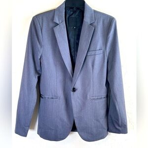 Morphine Grey Career Boyfriend One Button Lined Blazer Sz M